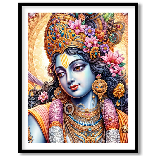 Immerse yourself in the mystical allure of this intricately detailed artwork featuring a vibrant for living-space