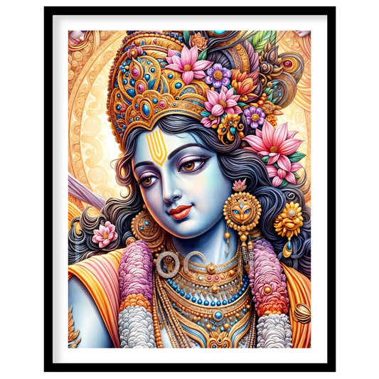 Immerse yourself in the mystical allure of this intricately detailed artwork featuring a vibrant for living-space