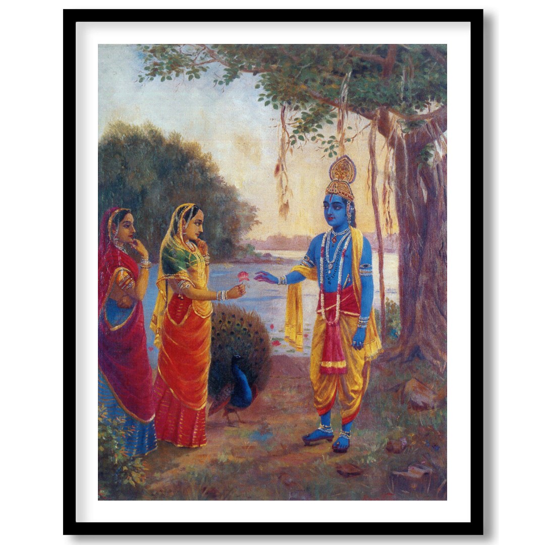 Immerse yourself in this captivating artwork depicting a serene riverside scene with divine for retreat