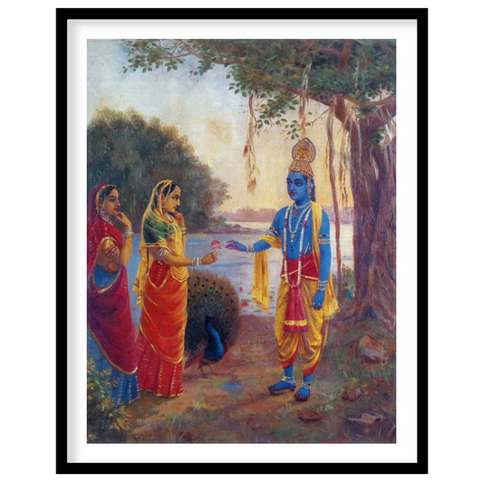 Immerse yourself in this captivating artwork depicting a serene riverside scene with divine for retreat