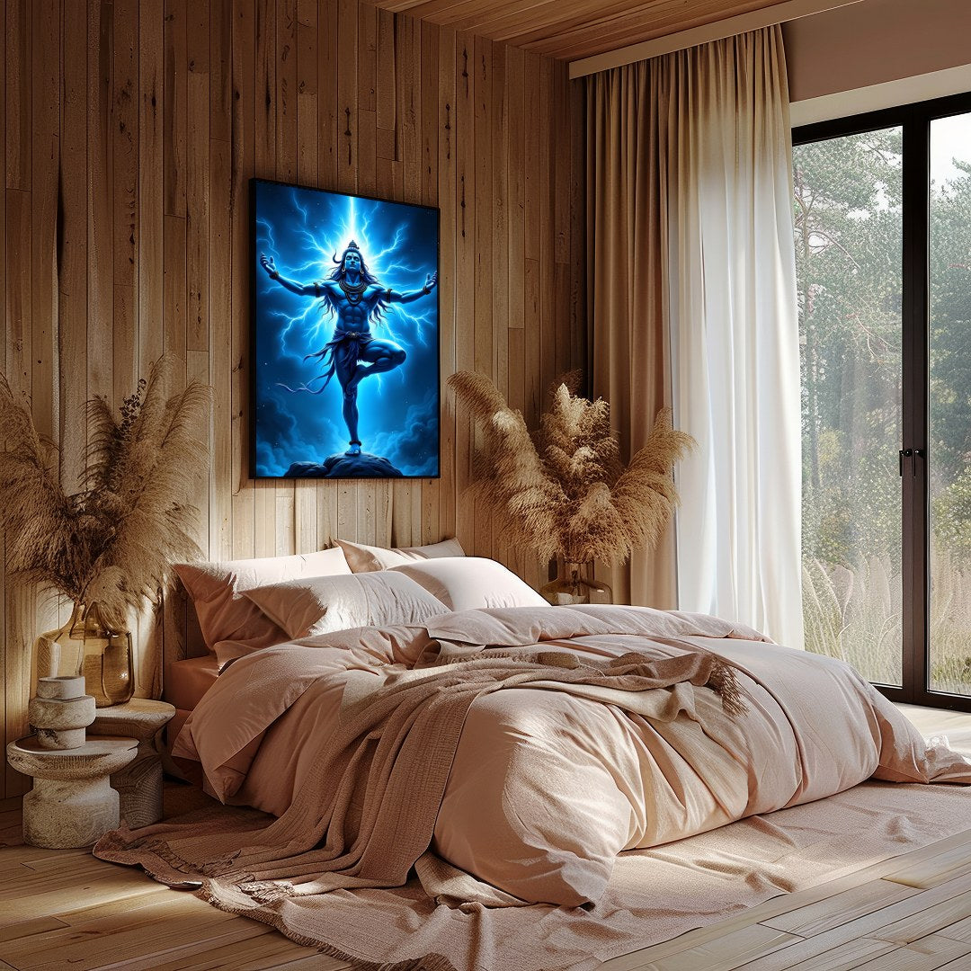 Immerse yourself in the powerful presence of divine energy with this stunning wall art. The artwork for Bedroom
