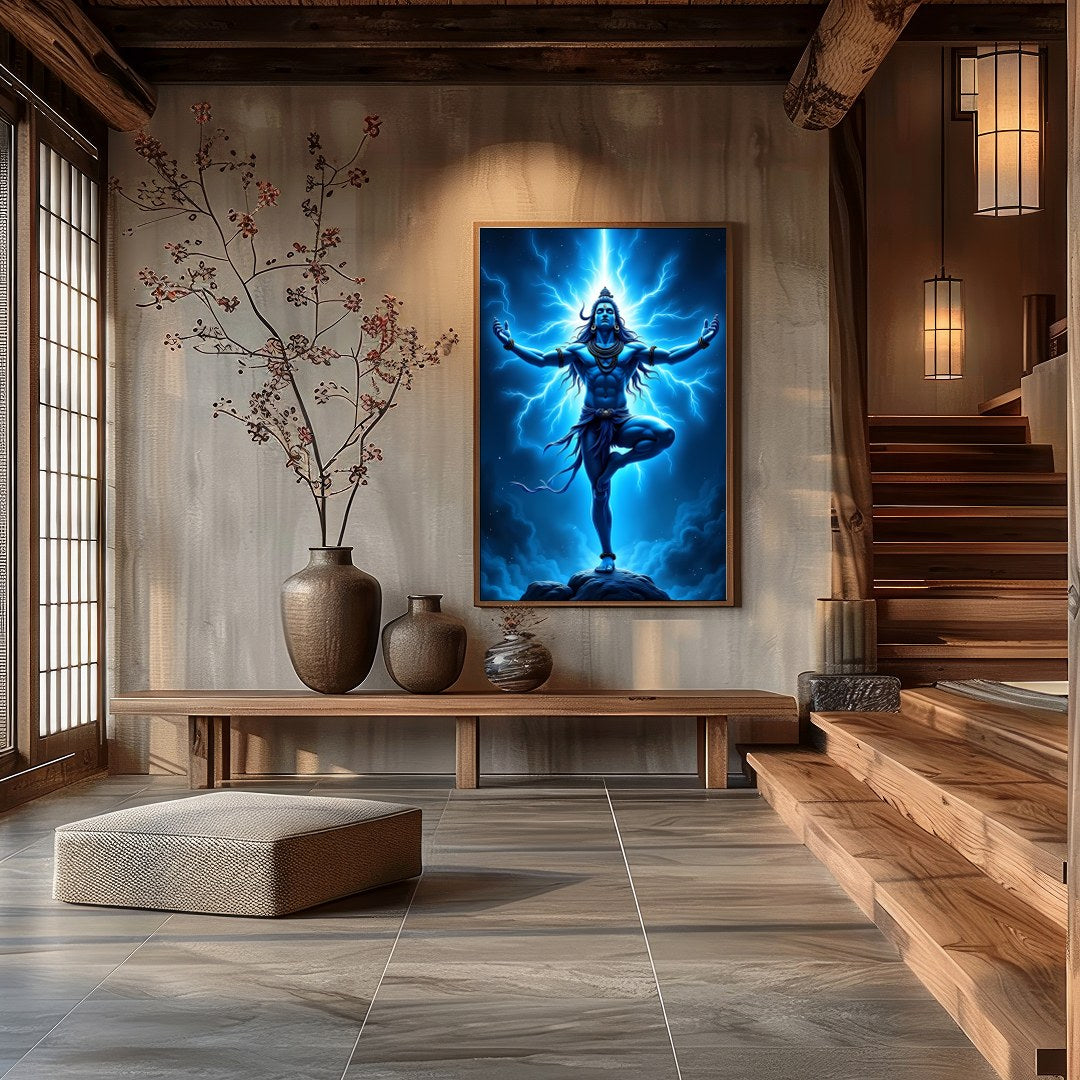 Immerse yourself in the powerful presence of divine energy with this stunning wall art. The artwork for Hall