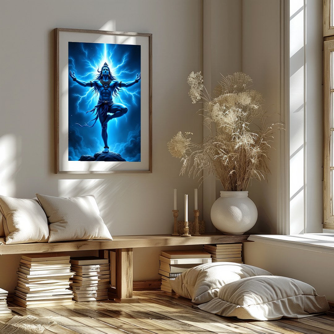 Immerse yourself in the powerful presence of divine energy with this stunning wall art. The artwork for hallway