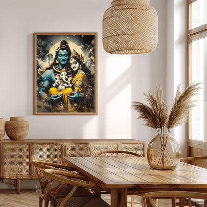Immerse yourself in the tranquil beauty of this divine artwork featuring a harmonious family scene. for Extra Kitchen
