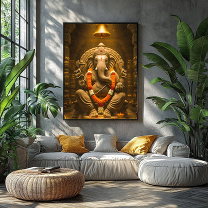 Immerse yourself in the tranquility of spirituality with this exquisite artwork depicting Lord for Balcony