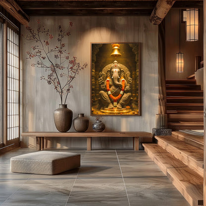 Immerse yourself in the tranquility of spirituality with this exquisite artwork depicting Lord for Hall