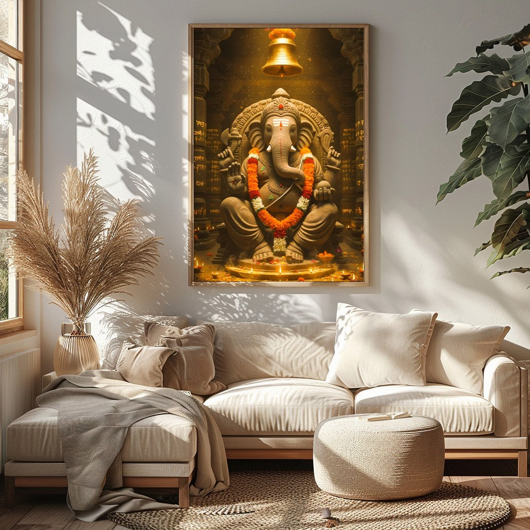 Immerse yourself in the tranquility of spirituality with this exquisite artwork depicting Lord for Sitting Area