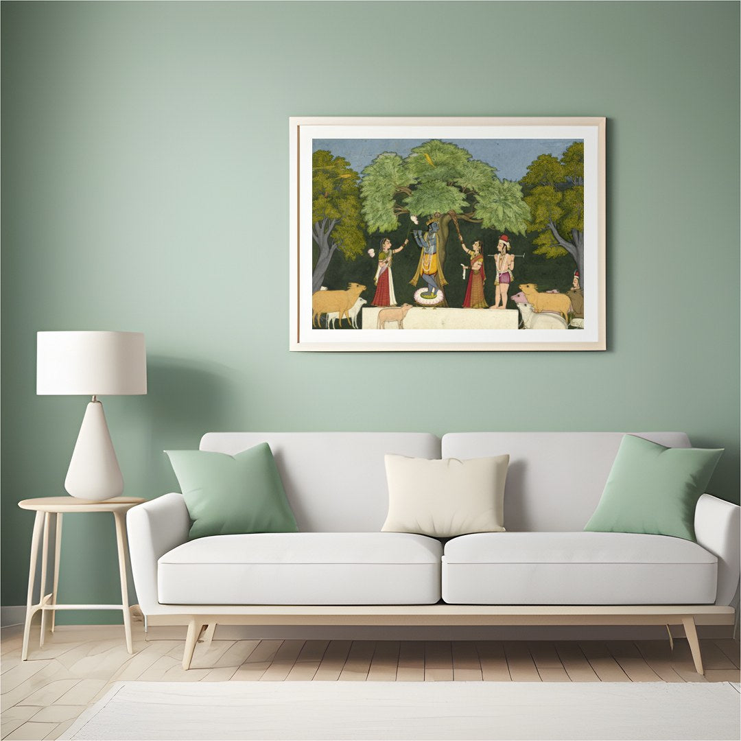 Immerse yourself in the rich tapestry of mythological charm with this exquisite wall art capturing for Hall