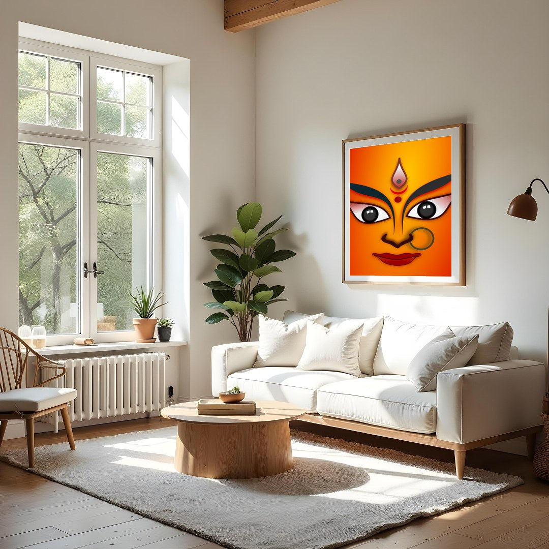 Experience the powerful allure of 'Divine Gaze,' a captivating piece that embodies the essence of for Living Room