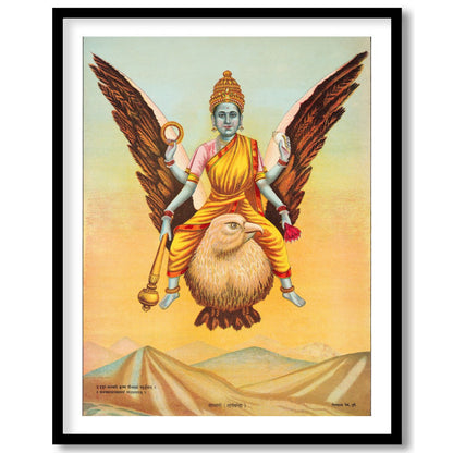 Experience the spiritual serenity of 'Divine Guardian in Flight,' a captivating piece that captures for loft