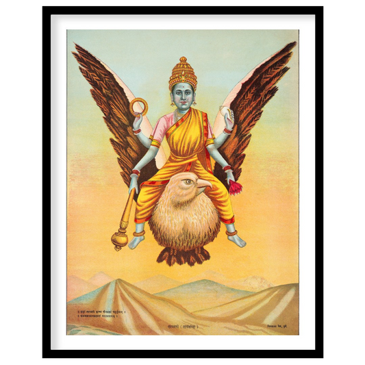 Experience the spiritual serenity of 'Divine Guardian in Flight,' a captivating piece that captures for loft