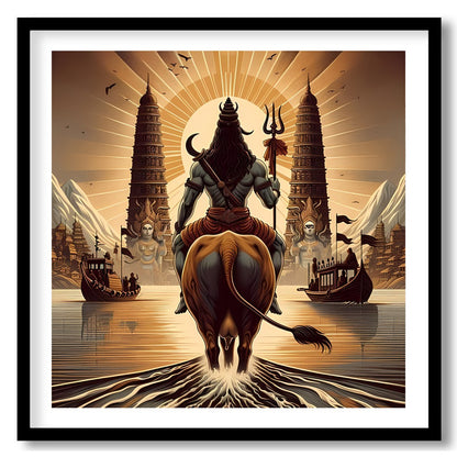 Immerse yourself in a majestic vision with this exquisite artwork, depicting a divine guardian's for office