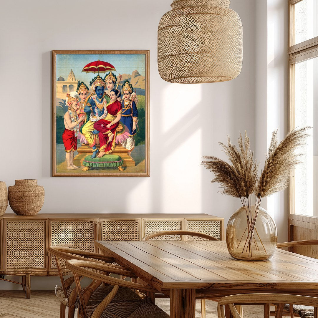 This exquisite artwork captures a divine scene with vibrant, historical detail. The harmonious for Extra Kitchen