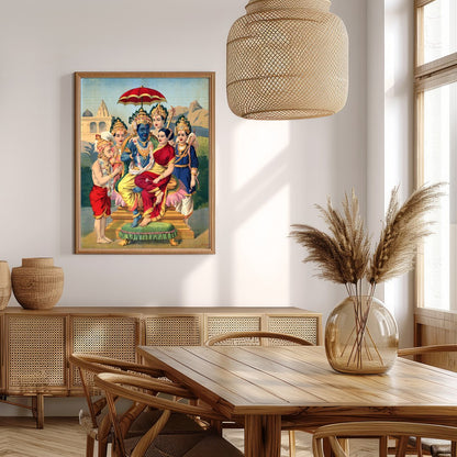 This exquisite artwork captures a divine scene with vibrant, historical detail. The harmonious for Extra Kitchen