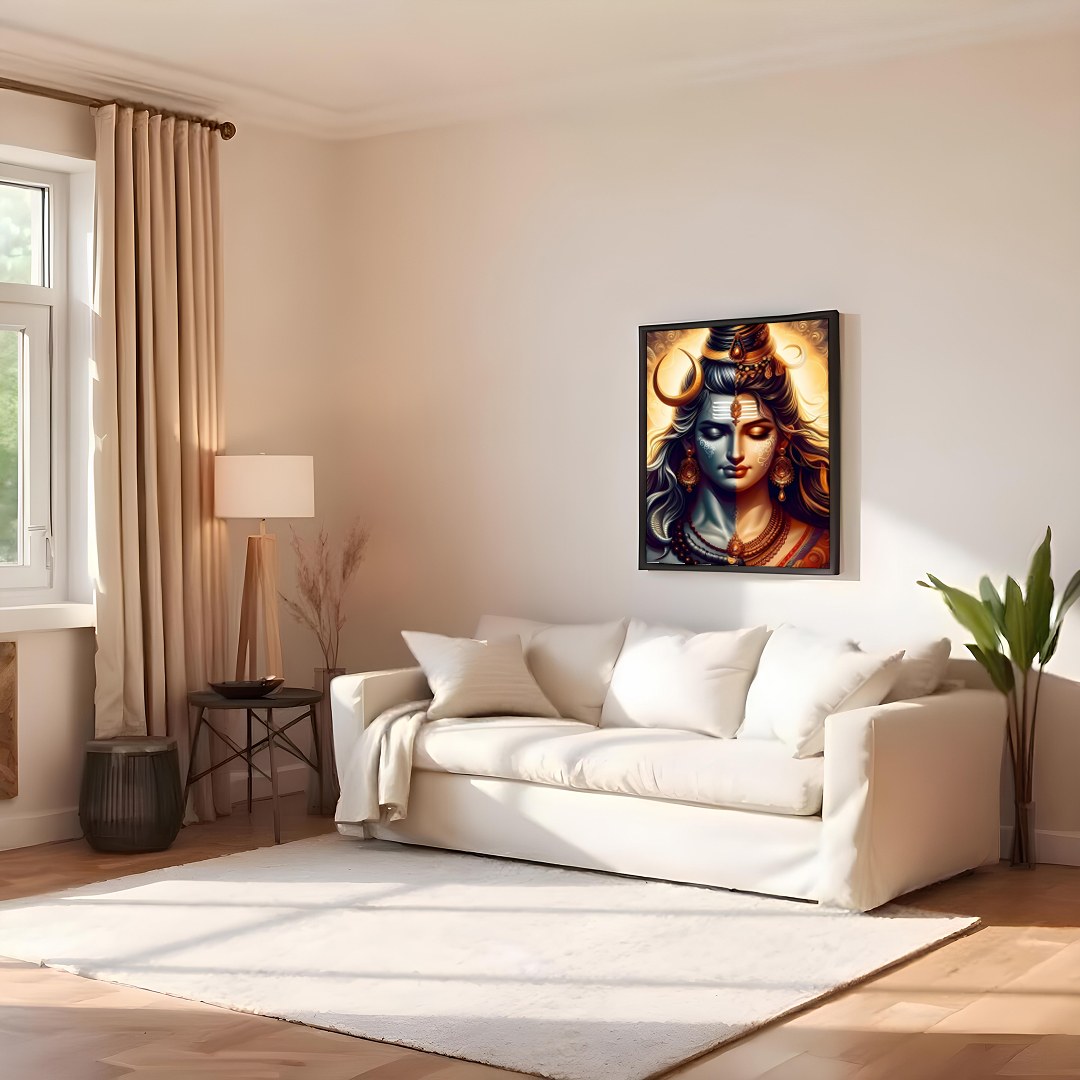 Immerse in the ethereal beauty of 'Divine Harmony', a captivating representation of balance and for Family Room