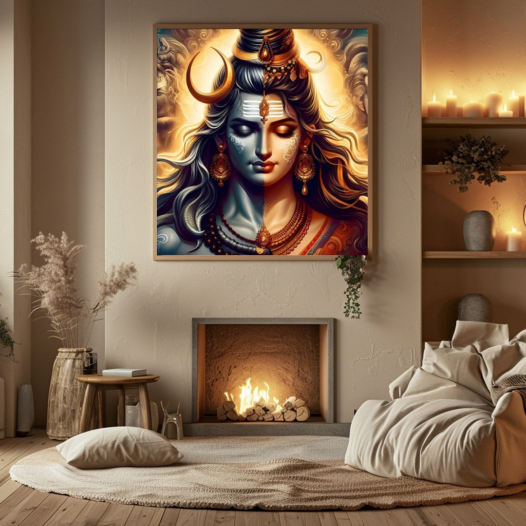 Immerse in the ethereal beauty of 'Divine Harmony', a captivating representation of balance and for Hall