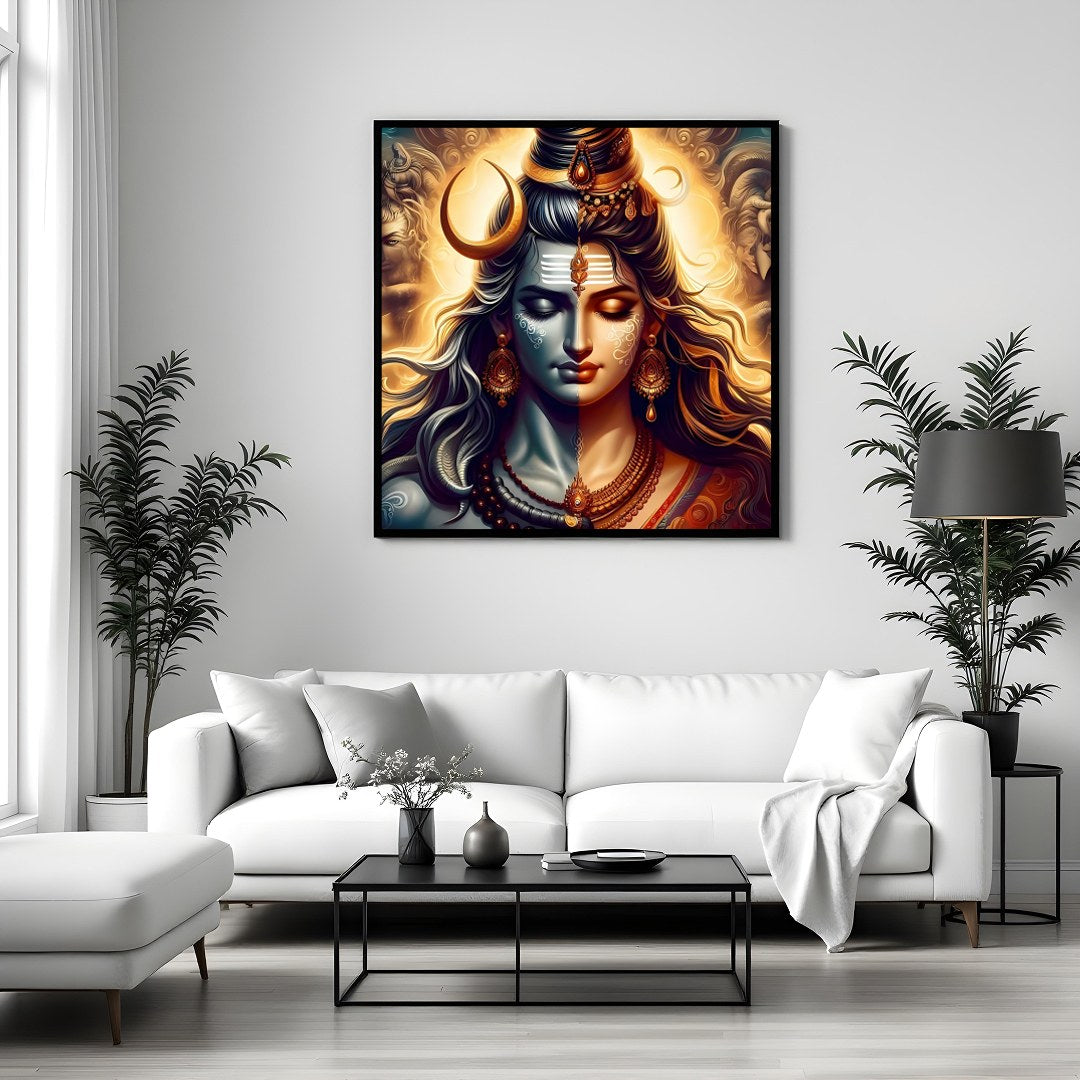 Immerse in the ethereal beauty of 'Divine Harmony', a captivating representation of balance and for Sitting Area