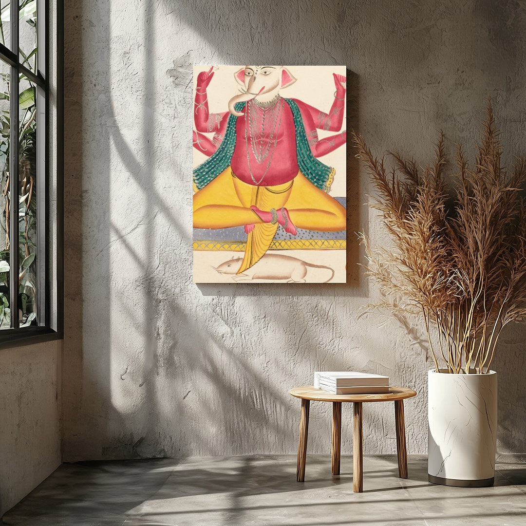 Embrace the spiritual elegance of this exquisite artwork depicting Ganesha, the revered deity of for Entrance
