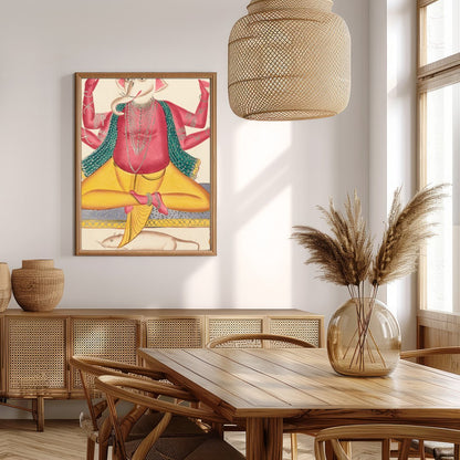 Embrace the spiritual elegance of this exquisite artwork depicting Ganesha, the revered deity of for Extra Kitchen