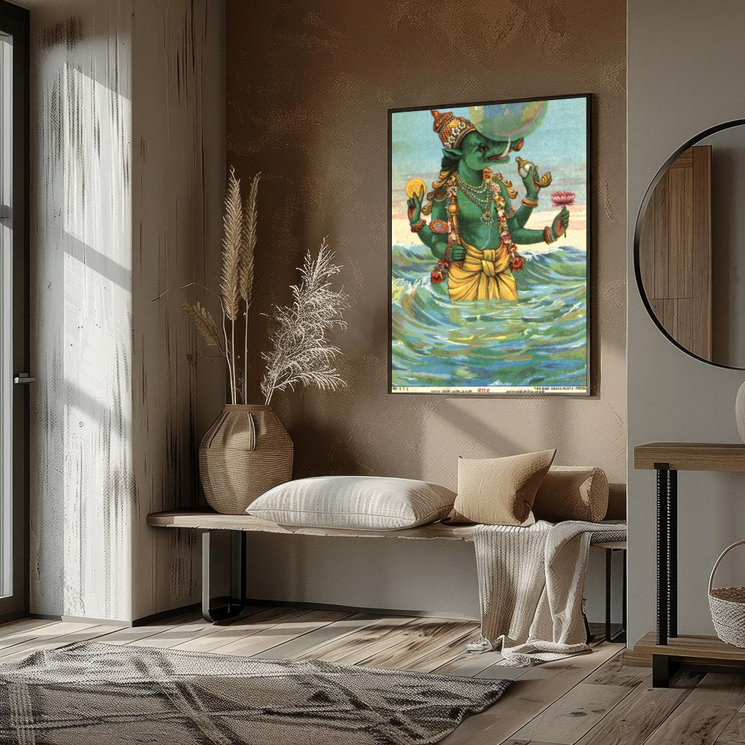Immerse yourself in a world where mysticism meets artistry with this captivating depiction of a for interior
