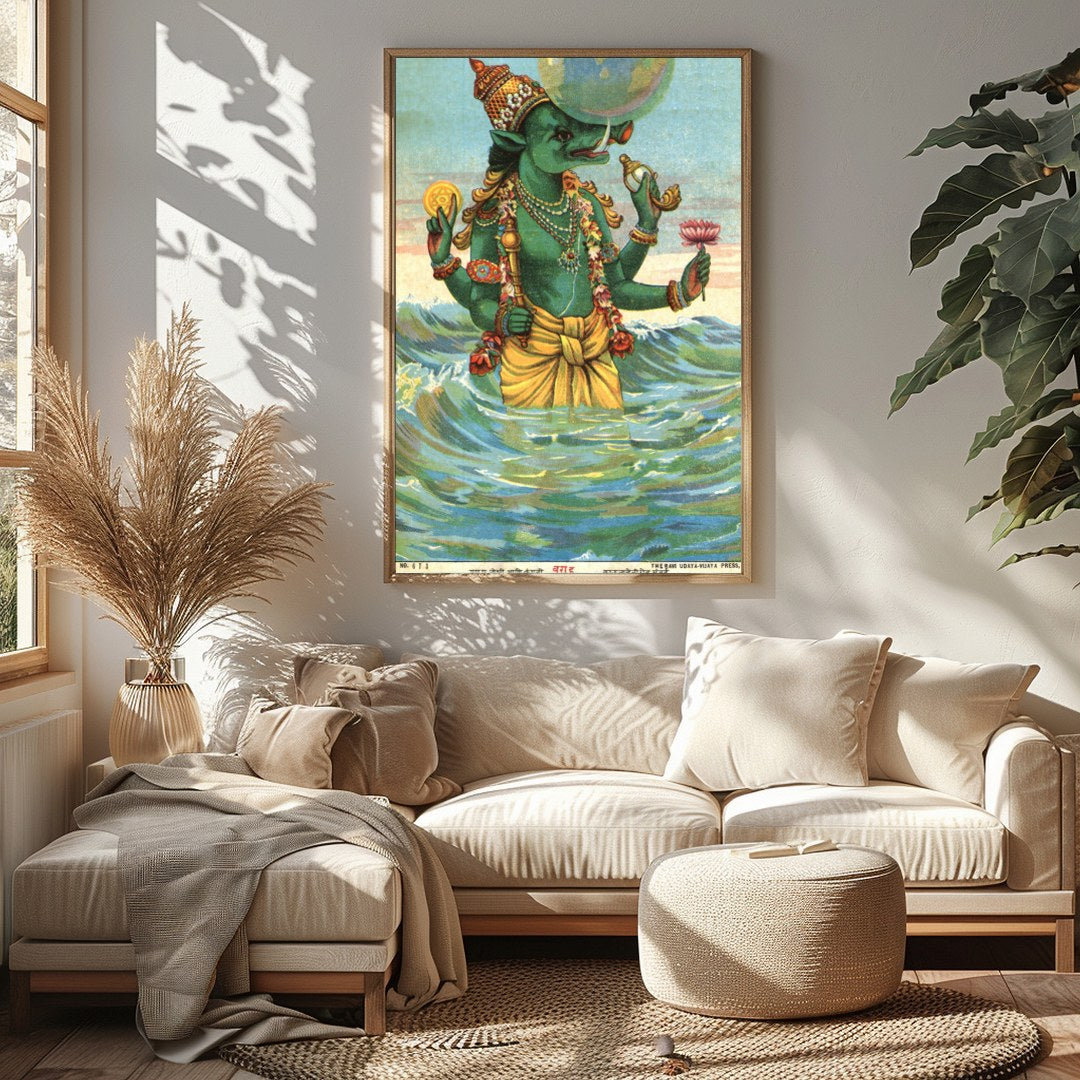 Immerse yourself in a world where mysticism meets artistry with this captivating depiction of a for Sitting Area
