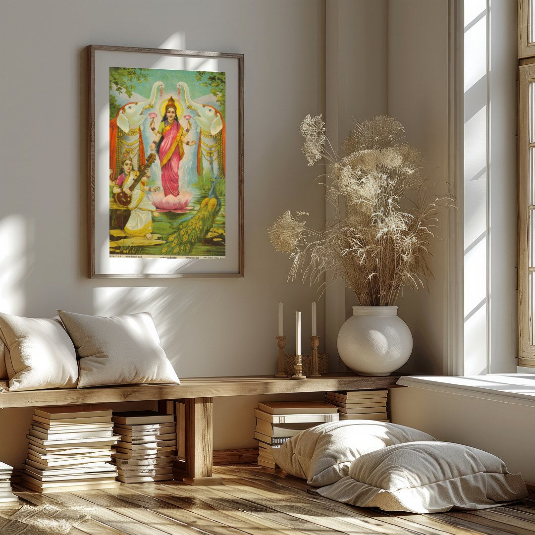 Immerse your space in the divine with this vibrant artwork capturing a moment of celestial for abode