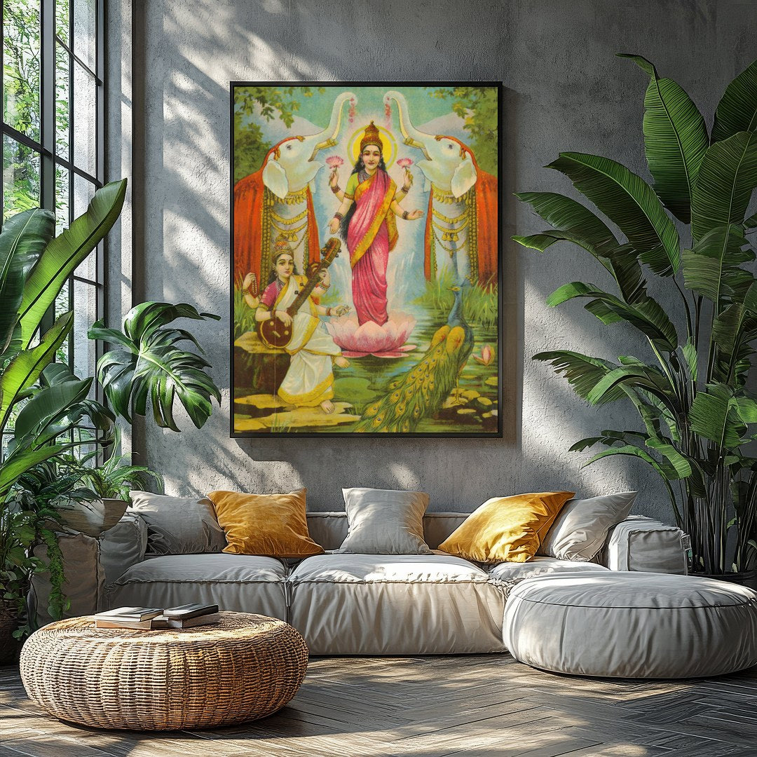 Immerse your space in the divine with this vibrant artwork capturing a moment of celestial for Balcony