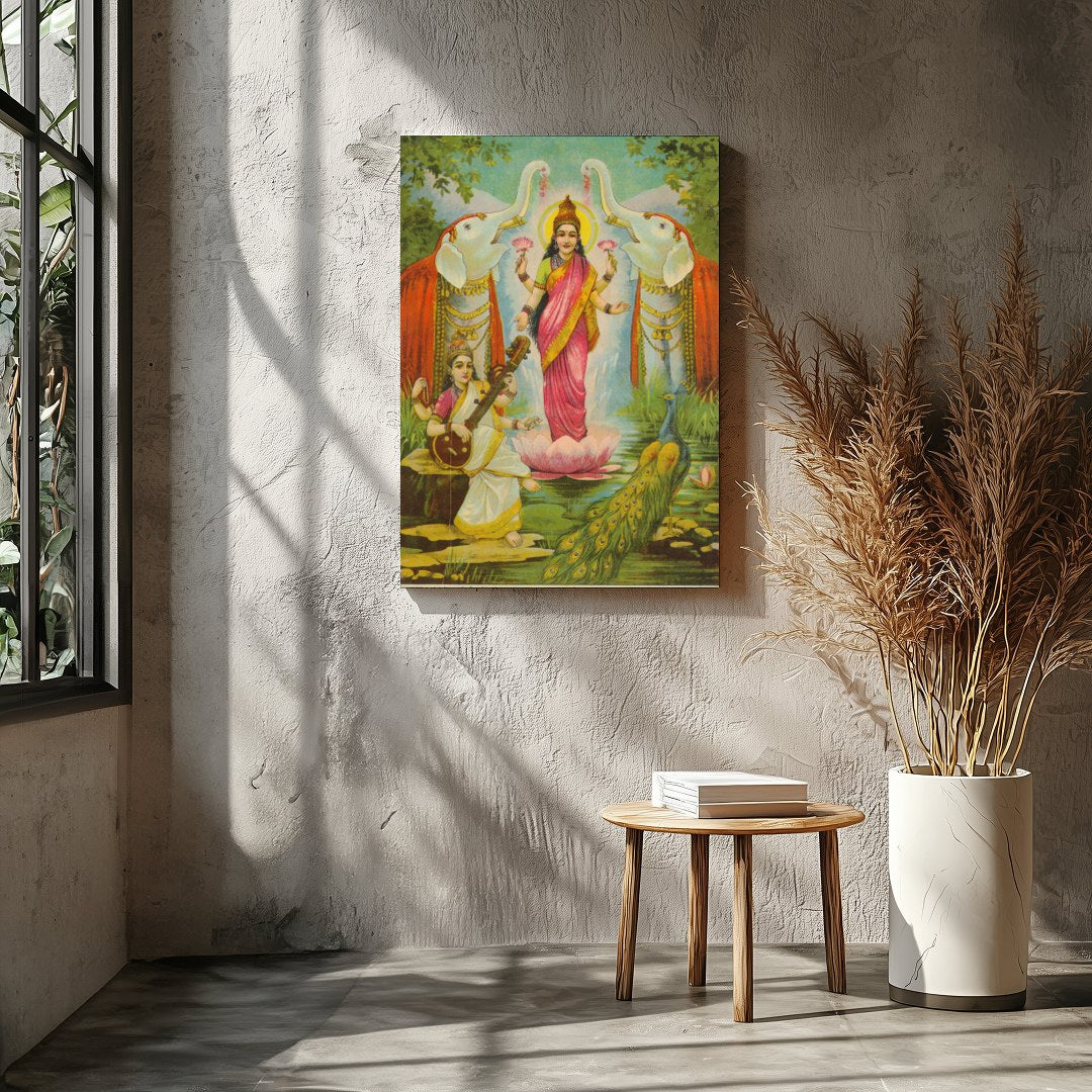 Immerse your space in the divine with this vibrant artwork capturing a moment of celestial for Entrance
