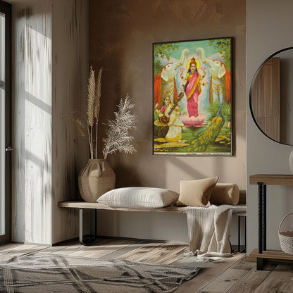 Immerse your space in the divine with this vibrant artwork capturing a moment of celestial for room