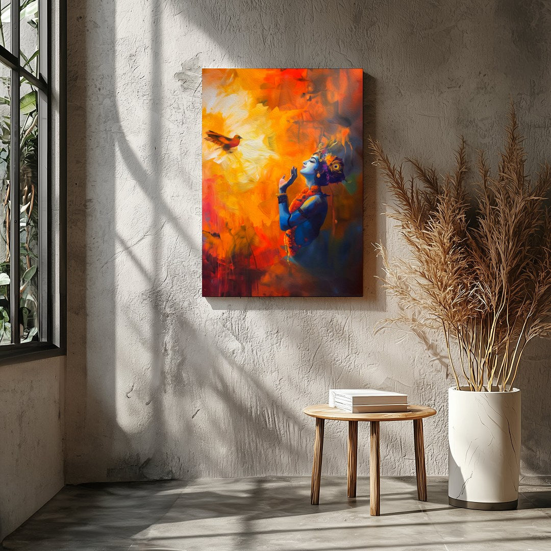Immerse yourself in the vibrant aura of 'Divine Harmony with Nature', an exquisite piece depicting for Entrance