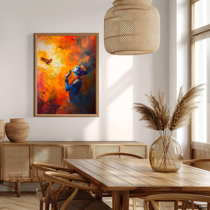 Immerse yourself in the vibrant aura of 'Divine Harmony with Nature', an exquisite piece depicting for Extra Kitchen