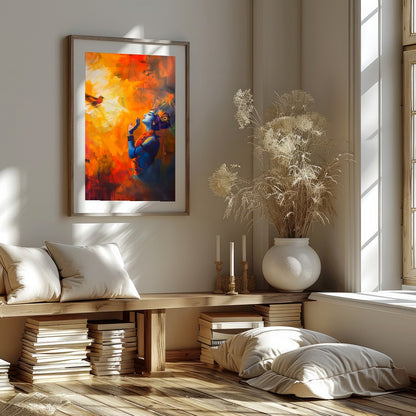 Immerse yourself in the vibrant aura of 'Divine Harmony with Nature', an exquisite piece depicting for haven