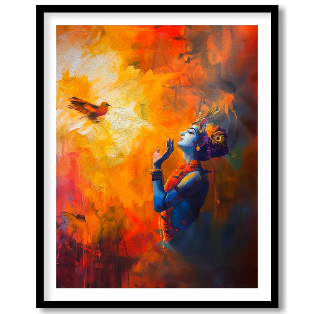 Immerse yourself in the vibrant aura of 'Divine Harmony with Nature', an exquisite piece depicting for studio