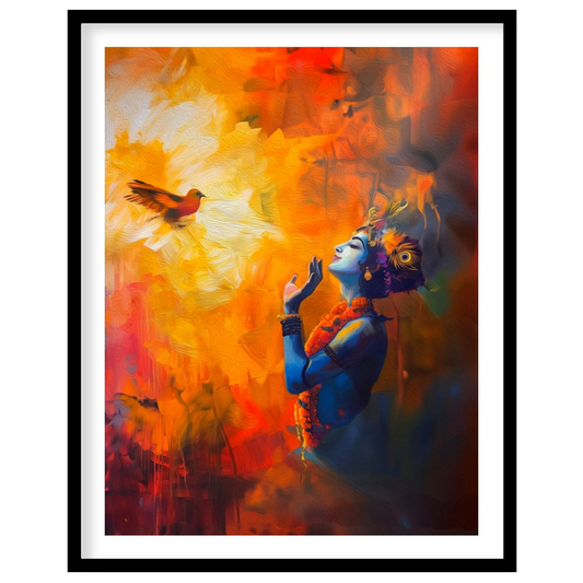 Immerse yourself in the vibrant aura of 'Divine Harmony with Nature', an exquisite piece depicting for studio
