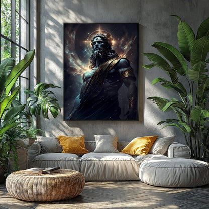 Elevate your space with 'Divine Majesty,' a captivating piece of wall art depicting a celestial for Balcony