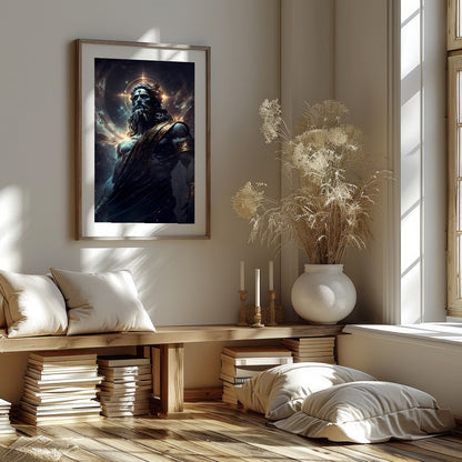 Elevate your space with 'Divine Majesty,' a captivating piece of wall art depicting a celestial for haven