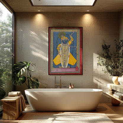Experience a slice of history with 'Divine Majesty in Traditional Garb'. This exquisite piece for Bathroom