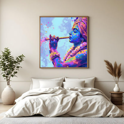 Experience an explosion of color and spirituality with this captivating wall art piece. The artwork for Bedroom