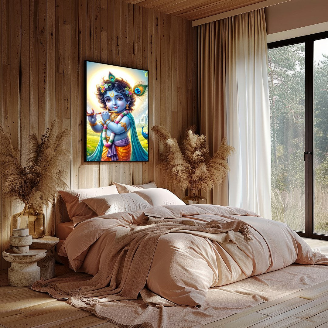 Illuminate your space with this captivating artwork depicting the serene and divine presence of for Bedroom