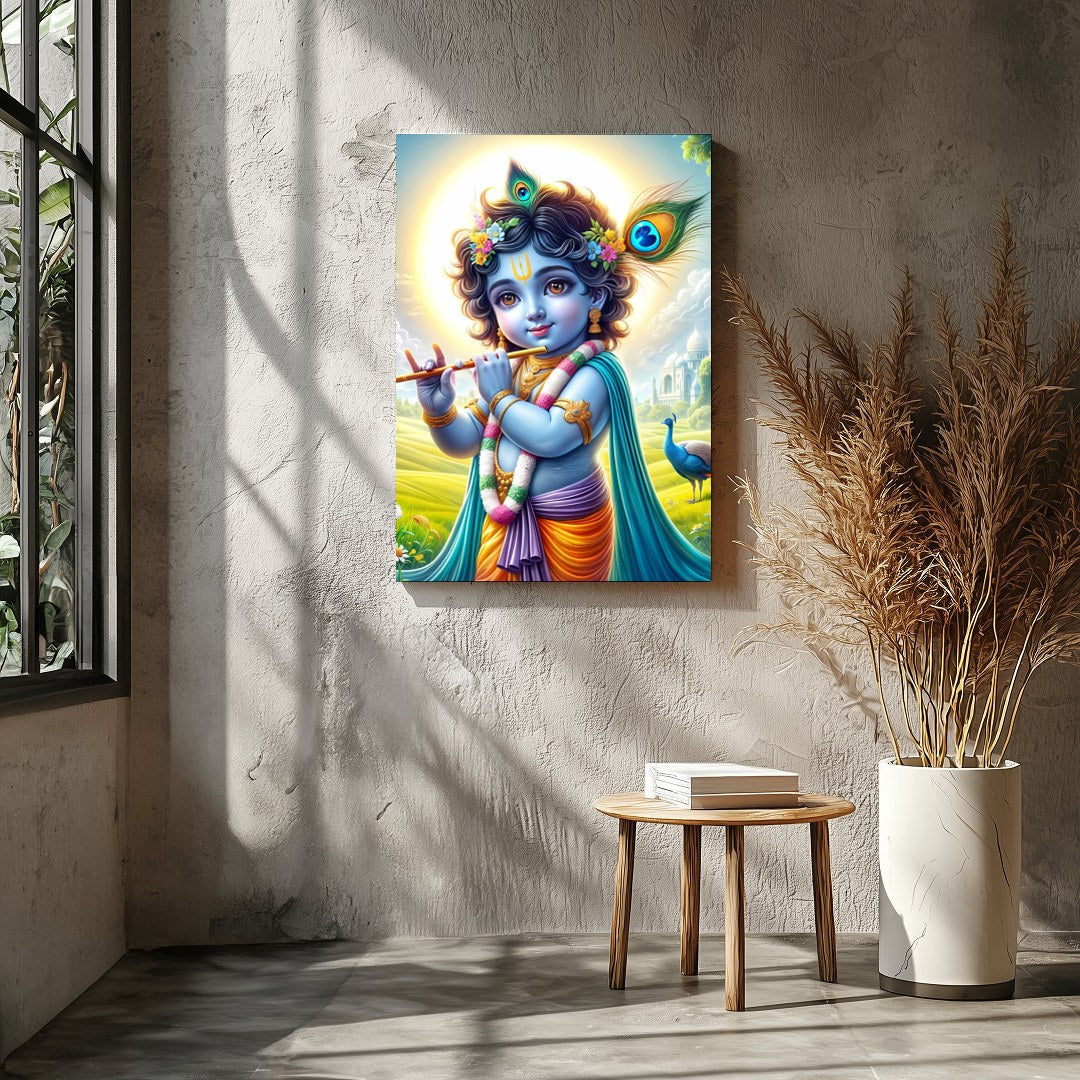 Illuminate your space with this captivating artwork depicting the serene and divine presence of for Entrance