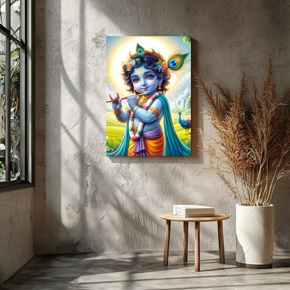 Illuminate your space with this captivating artwork depicting the serene and divine presence of for Entrance