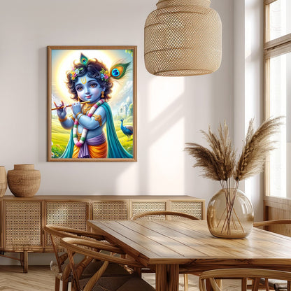 Illuminate your space with this captivating artwork depicting the serene and divine presence of for Extra Kitchen
