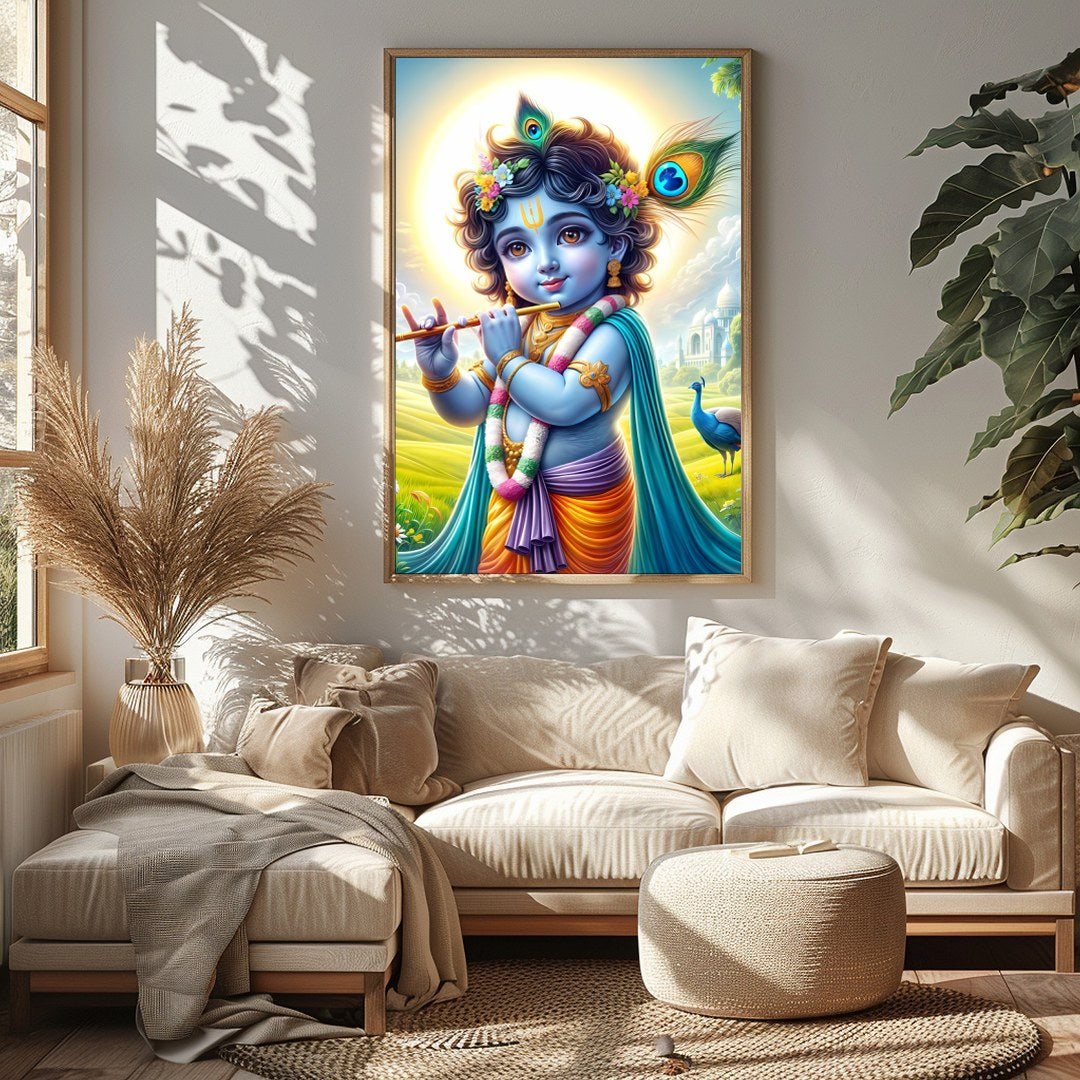 Illuminate your space with this captivating artwork depicting the serene and divine presence of for Sitting Area