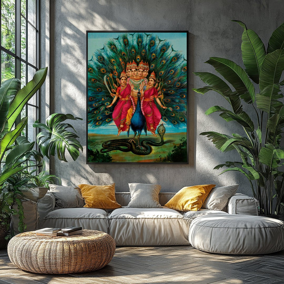 Experience the spiritual grandeur with 'Divine Multitude', a captivating artwork that portrays a for Balcony