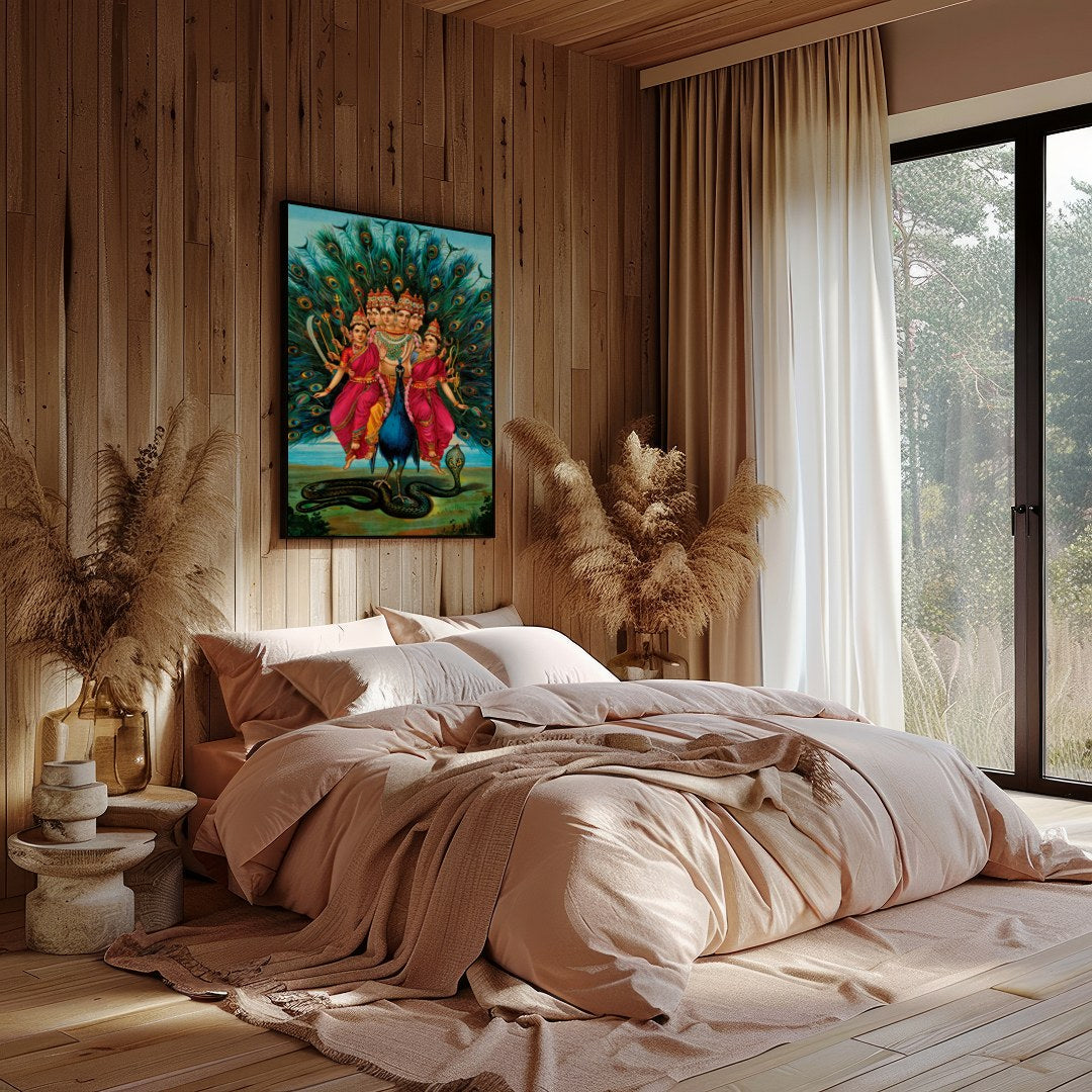 Experience the spiritual grandeur with 'Divine Multitude', a captivating artwork that portrays a for Bedroom