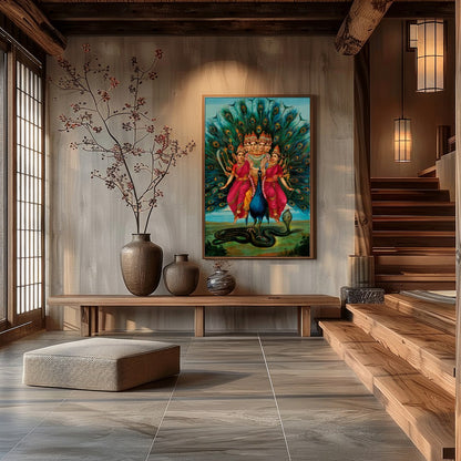 Experience the spiritual grandeur with 'Divine Multitude', a captivating artwork that portrays a for Hall