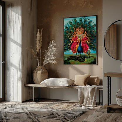 Experience the spiritual grandeur with 'Divine Multitude', a captivating artwork that portrays a for space