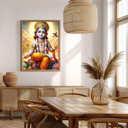 Illuminate your space with 'Divine Radiance,' featuring a celestial child set against a heavenly for Extra Kitchen