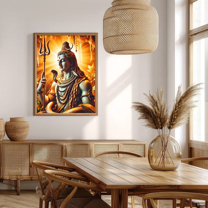Immerse yourself in the divine presence of Shiva with this captivating artwork. The radiance of for Extra Kitchen