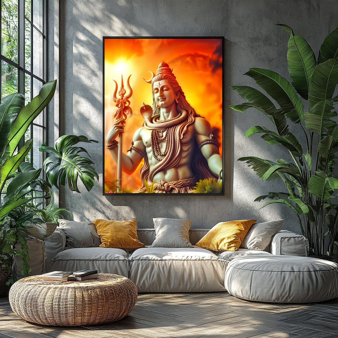 Immerse yourself in the spiritual serenity of this captivating wall art, featuring the majestic for Balcony